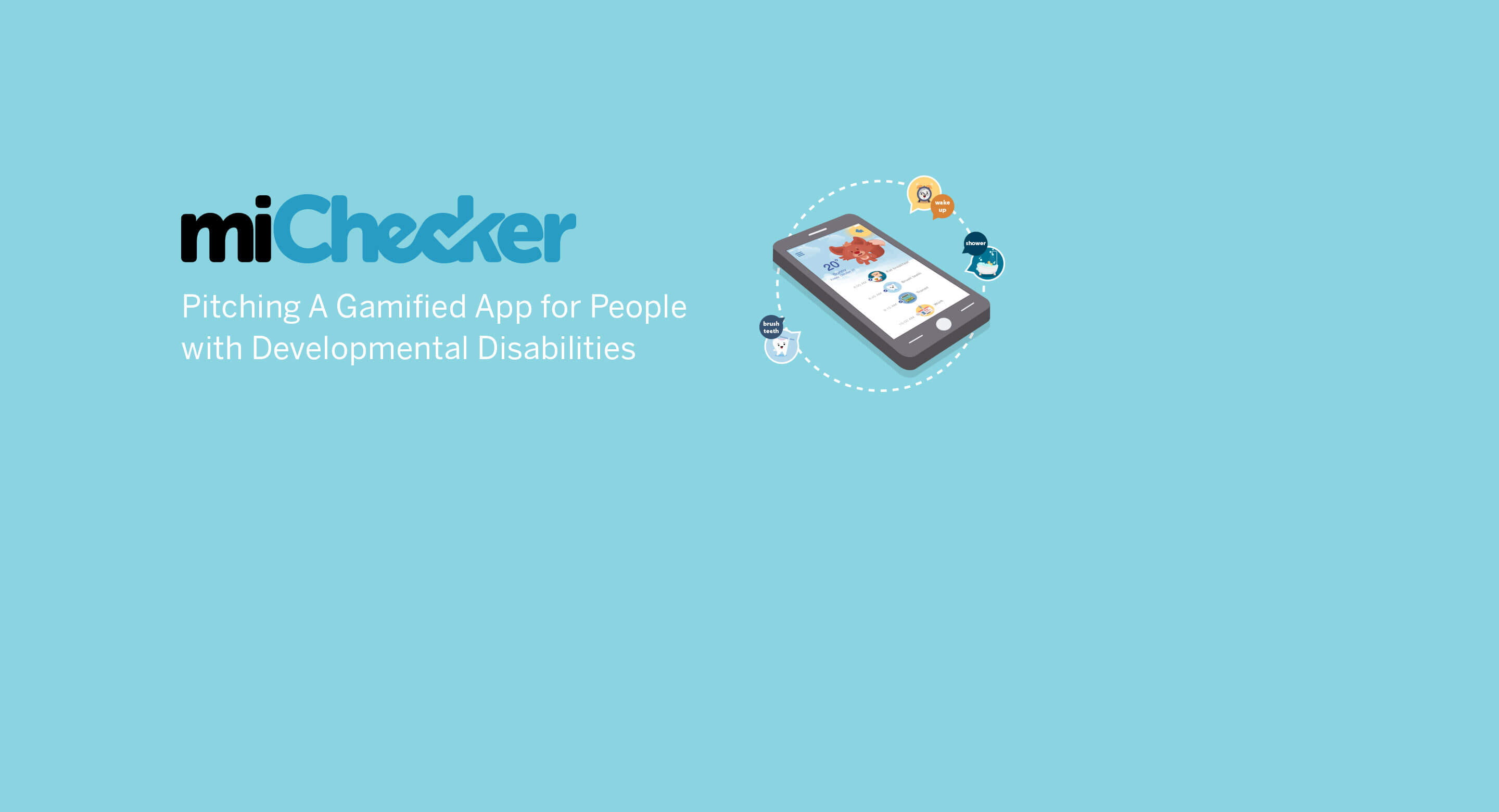 Images from the MiChecker app pitch.